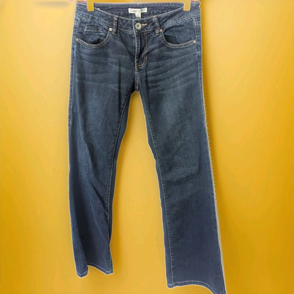 Cabi Zoe Dark Wash Bootcut Jeans Womens Size 2 Blue Denim Low Rise #749r